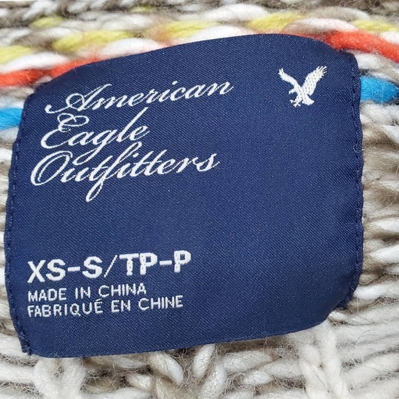 American Eagle Aztec Tribal Wool Alpaca Cardigan Size Xs - Picture 3 of 5